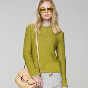 Banana Republic Metallic Green Sweater